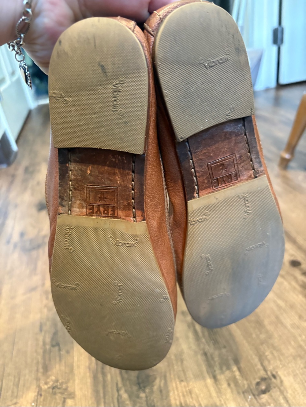 Frye Women's Brown Leather Carson Ballet Flats - Picture 3 of 4